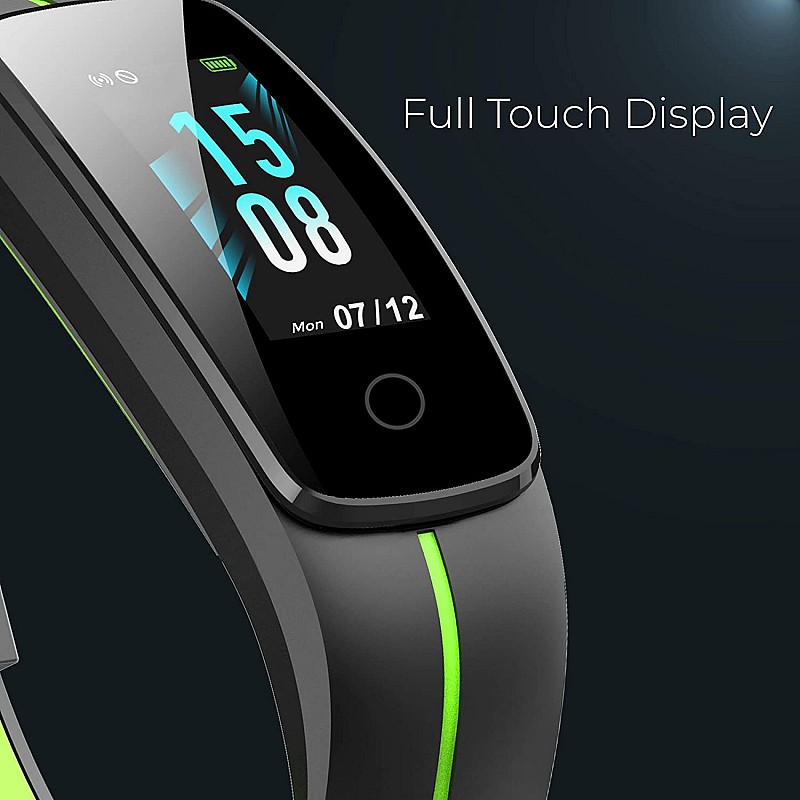 PLAY PLAYFIT 53 Smart Band, Fulltouch Color Display(Black and Green)