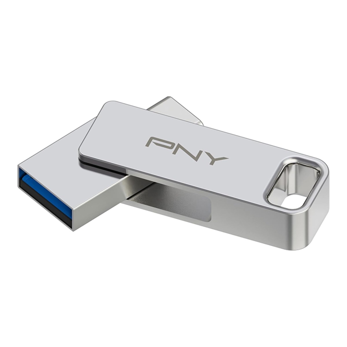 PNY 128GB Duo Link USB 3.2 Type-C Dual Flash Drive for Android Devices and Computers - External Mobile Storage for Photos, Videos, and More - 200MB/s