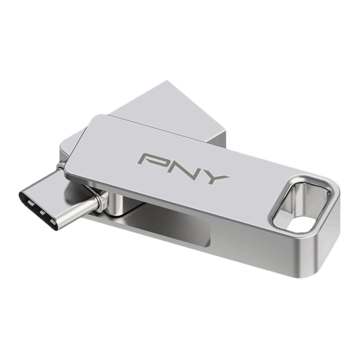 PNY 128GB Duo Link USB 3.2 Type-C Dual Flash Drive for Android Devices and Computers - External Mobile Storage for Photos, Videos, and More - 200MB/s
