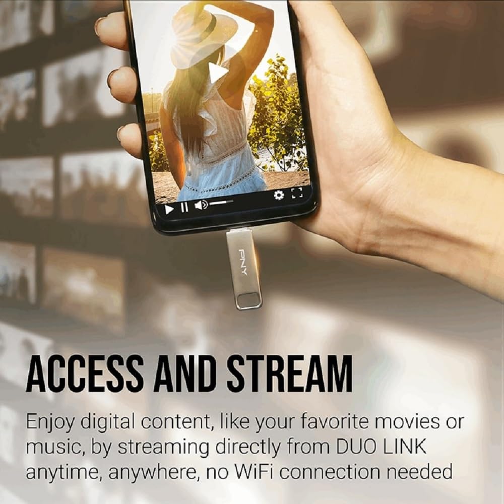 PNY USB 3.2 Flash Drive/Pen Drive 32GB Dual OTG Type-C Type-A - Duo Link