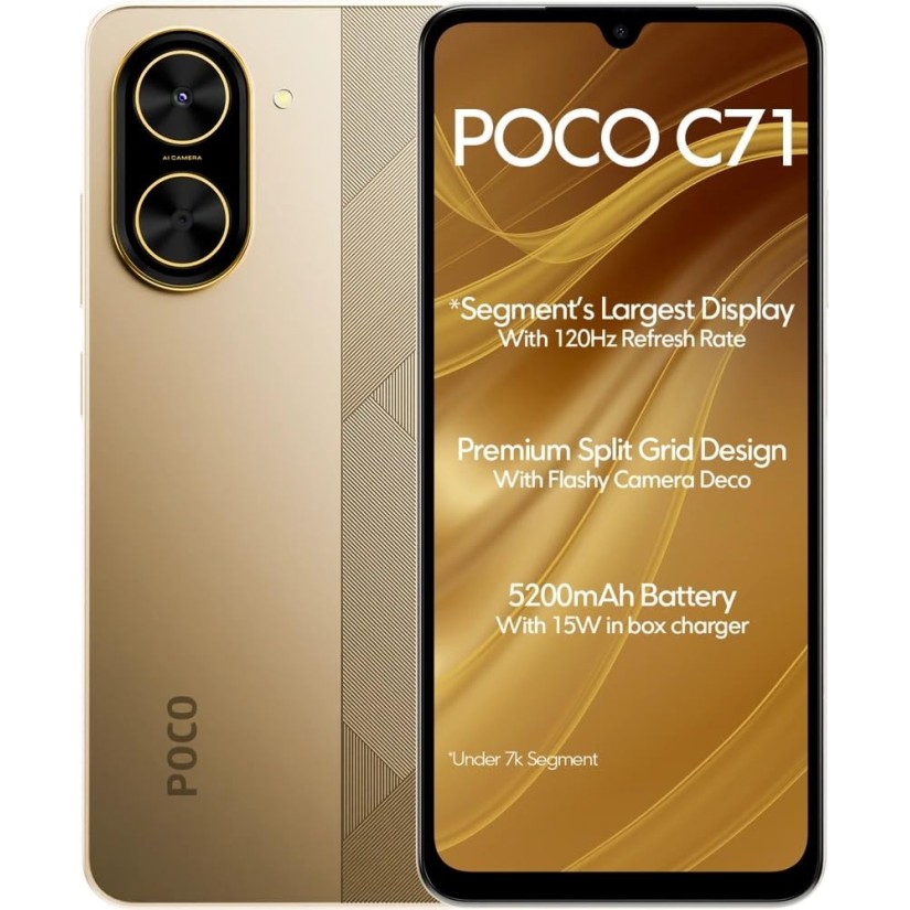 POCO C71, Desert Gold (6GB, 128GB)