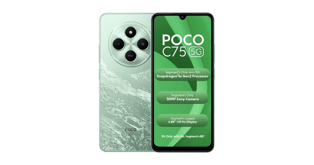 POCO C75 5G, Enchanted Green (4GB, 64GB)
