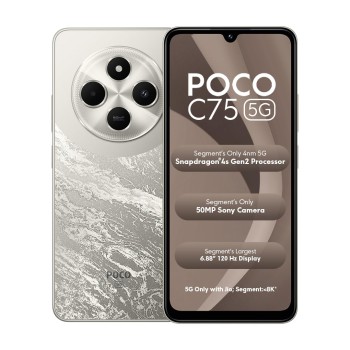 POCO C75 5G, Silver Stardust (4GB, 64GB)