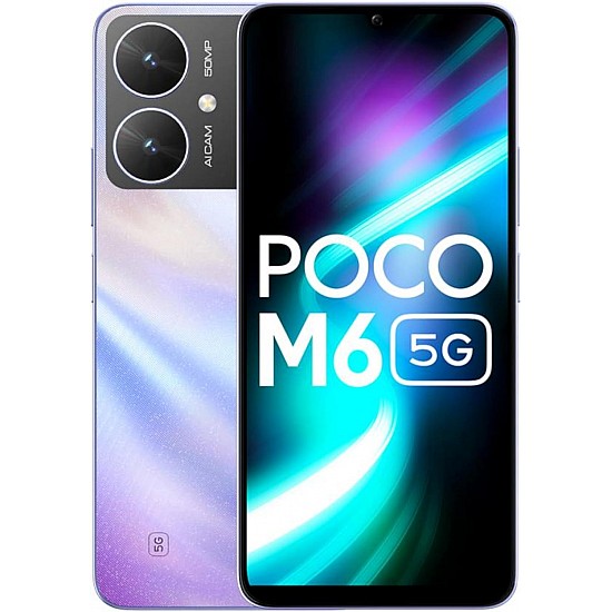 POCO M6 5G (Orion Blue, 4GB RAM, 128GB Storage) | MediaTek Dimensity 6100+ 5G Processor | 5000 mAh Battery + 18W Fast Charging | 50 MP AI Dual-Camera System & Side Fingerprint Sensor (refurbished)