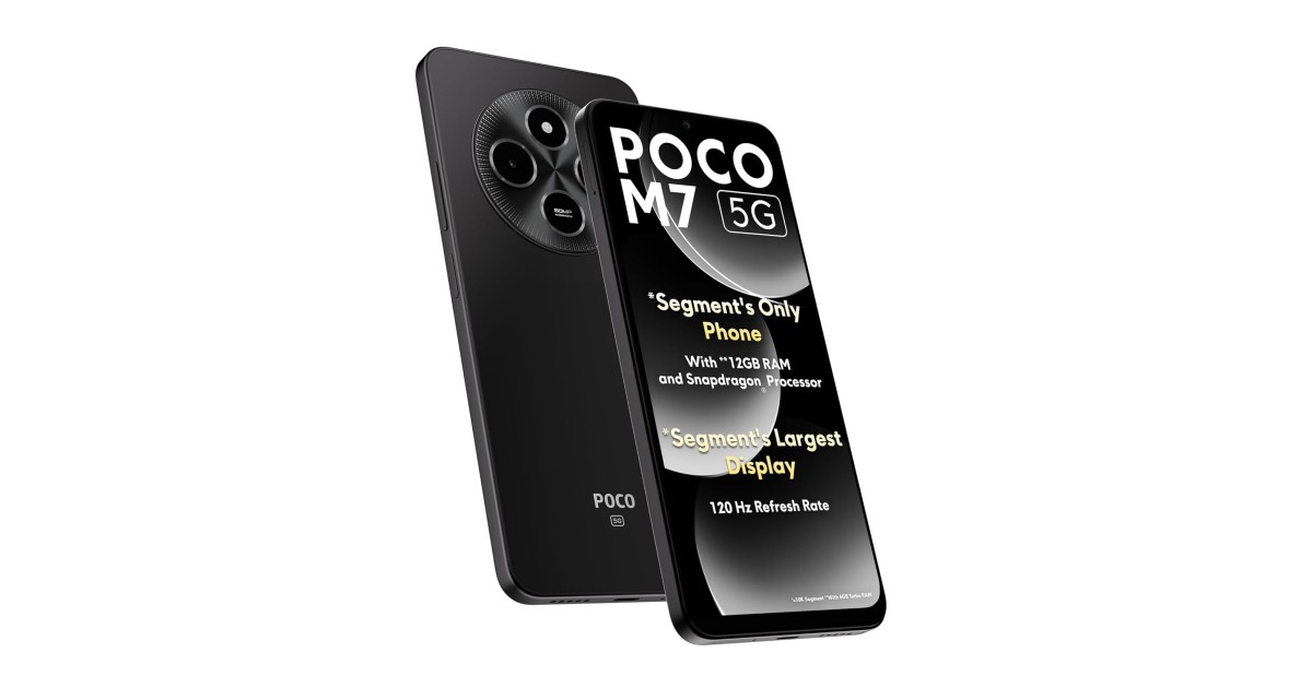 POCO M7 5G, Satin Black (6GB, 128GB)