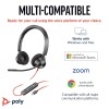 POLY (Plantronics Blackwire 3320 Stereo Headset, On Ear W/Noise-Canceling Mic, 130G, Connect to Mobile/Tablet Via USB-C/A, 180-Degree Pivoting Speakers, Dynamic EQ, Hi-Fi Stereo, Black, 8G0Y9AA