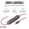 POLY (Plantronics Blackwire 3320 Stereo Headset, On Ear W/Noise-Canceling Mic, 130G, Connect to Mobile/Tablet Via USB-C/A, 180-Degree Pivoting Speakers, Dynamic EQ, Hi-Fi Stereo, Black, 8G0Y9AA