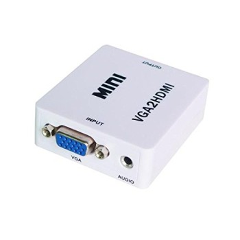POSH VGA to HDMI, Mini HD 1080P 3.5mm Audio VGA to HDMI HD HDTV Video Converter Box Adapter VGA2HDMI for PC Laptop Dispaly Projector