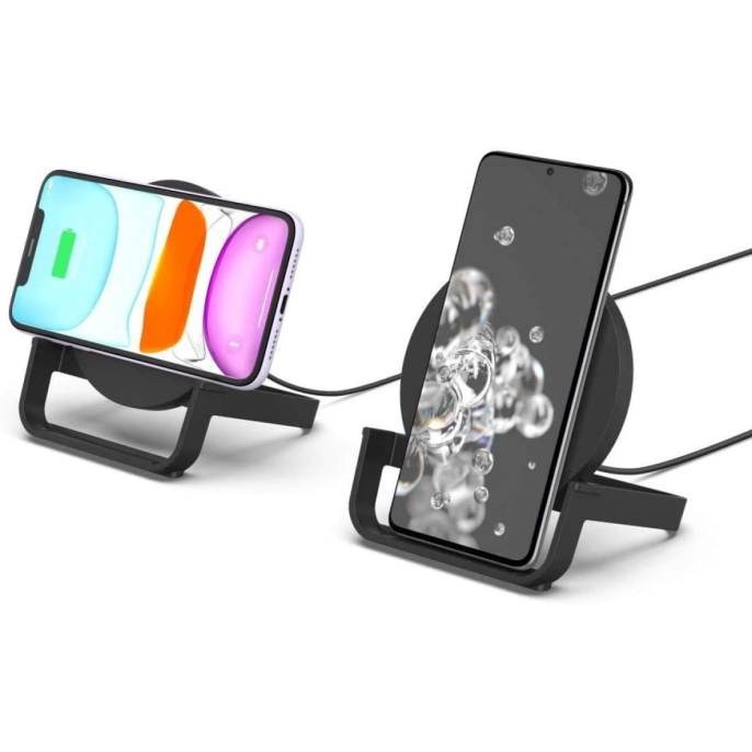 Playa by Belkin Qi-Certified 10W/7.5W Wireless Charging Stand for iPhone 12 Mini Black Playa by Belkin Qi-Certified 10W/7.5W Wireless Charging Stand for iPhone 12 Mini Black