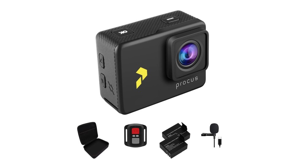 PROCUS Rush 3.0 (Full Pack) 24MP 4K 60fps Action Camera with 24 ...