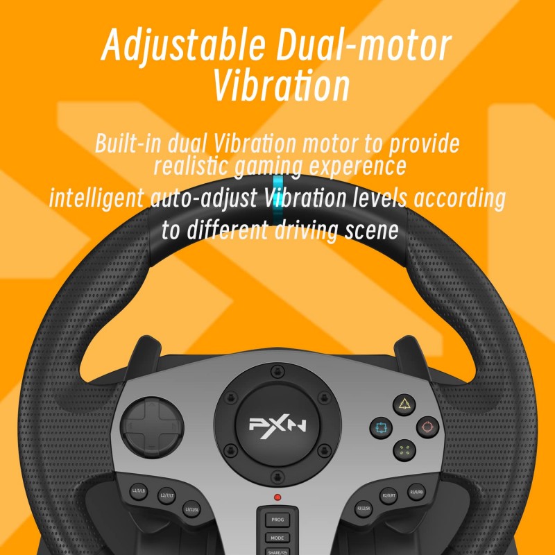 PXN V9 Driving Racing Steering Wheel with Pedals, Gear Shifter, 270/900° Racing Simulator, Compatible with PC, PS3, PS4, Xbox Series S|X, Xbox One S|X, for Nintendo Switch PXN V9 Driving Racing Steering Wheel with Pedals, Gear Shifter, 270/900° Racing Simulator, Compatible with PC, PS3, PS4, Xbox Series S|X, Xbox One S|X, for Nintendo Switch