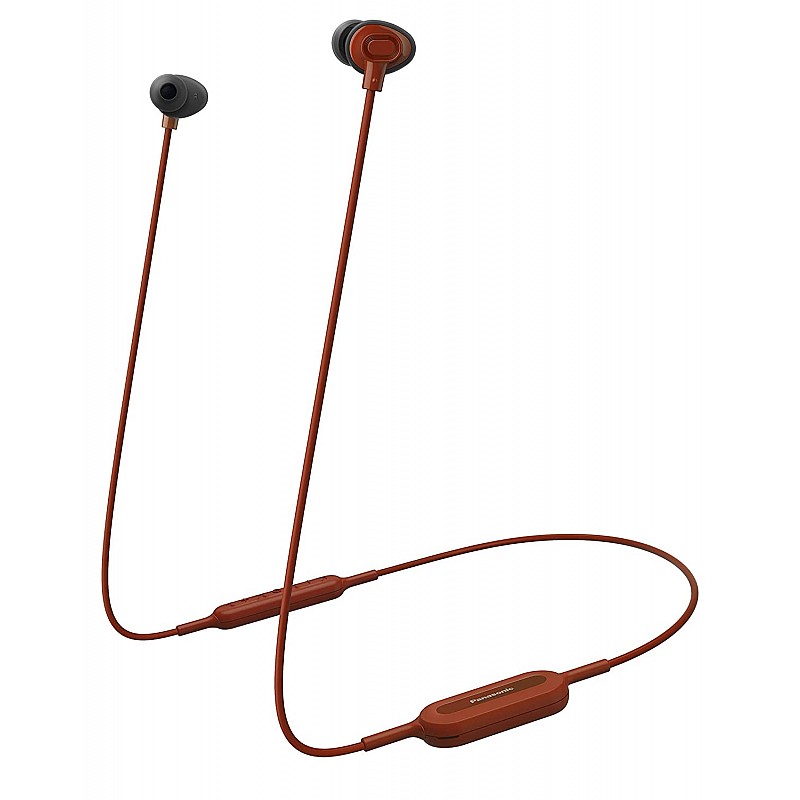 Panasonic Wireless in-Ear Headphone with Extra Bass red