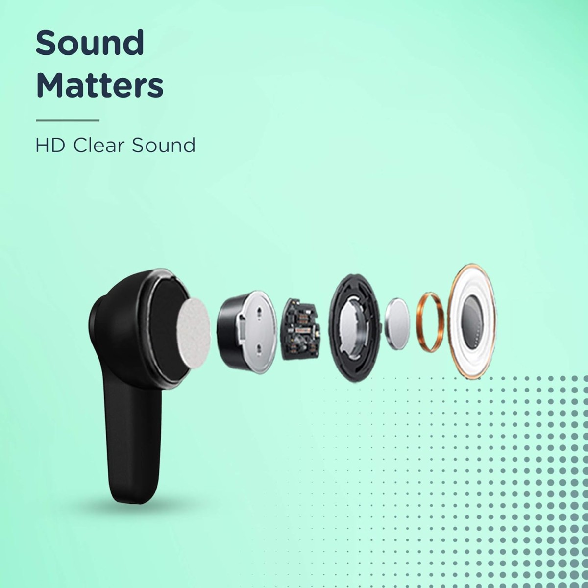 Pebble Arc TWS Earbuds with Bluetooth V5.0, Immersive Audio, Up to 15H Total Playback, Instant Voice Assistant, Easy Access Controls with Mic and Dual Tone Ergonomic Design (White) Type C Charging case