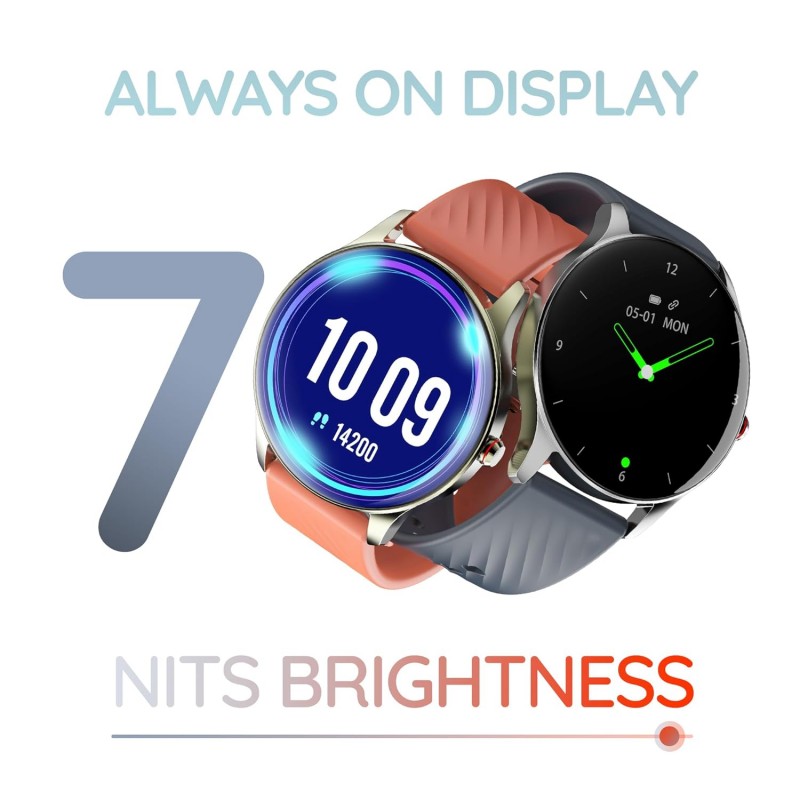 Pebble Ascent 1.43"(3.63 cm) Amoled Bezel-Less Display, 700 Nits Brigtness, Always on Display, BT Calling, Health Monitoring, Multiple Sports Modes - Winter Blue Pebble Ascent 1.43"(3.63 cm) Amoled Bezel-Less Display, 700 Nits Brigtness, Always on Display, BT Calling, Health Monitoring, Multiple Sports Modes - Winter Blue