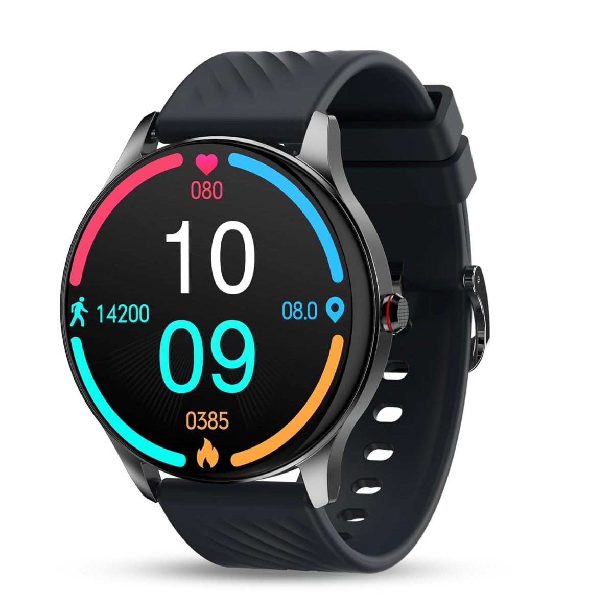 Pebble Ascent 1.43"(3.63 cm) Amoled Bezel-Less Display, 700 Nits Brigtness, Always on Display, BT Calling, Health Monitoring, Multiple Sports Modes - Winter Blue