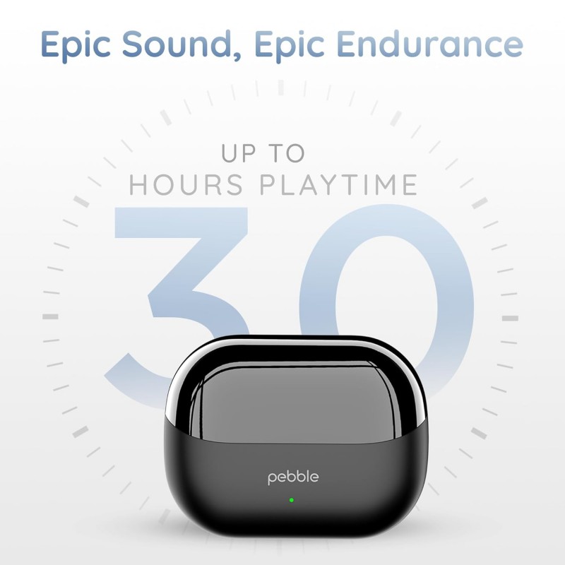Pebble BlissBuds Ace ANC Earbuds Upto 35 dB | 30 Hr Playtime with Quick Charge| Deep Base | ENC TWS | Quad Mics, Low Latency Mode | Active Noise Cancellation Pebble BlissBuds Ace ANC Earbuds Upto 35 dB | 30 Hr Playtime with Quick Charge| Deep Base | ENC TWS | Quad Mics, Low Latency Mode | Active Noise Cancellation