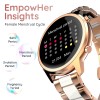 Pebble Celia 1.32" HD Infinite Display, BT Calling, Women's Health suite, Sleek Dial Smartwatch  (Gold Strap, Free Size)