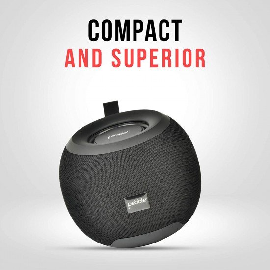 Pebble Dome Heavy Bass 5W Bluetooth Speaker (Black)