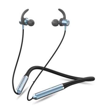 Pebble Flex Lite Neckband with True Bass in-Built Mic, 10 Hours Play time, Magnetic Earbuds, Soft Silicone Body Workout and Sweat Proof (Black)