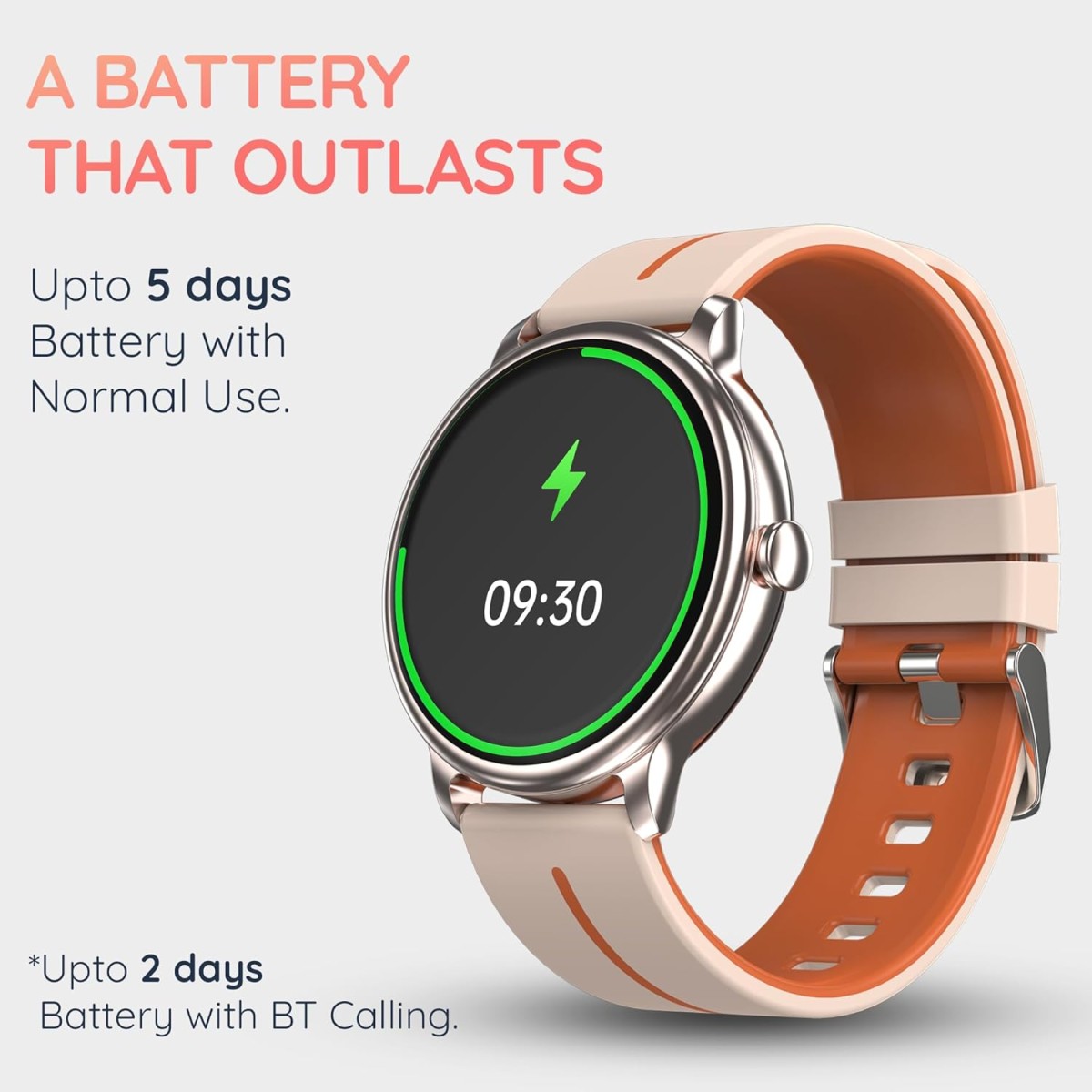 Pebble Magnum 1.43" (3.63 cm) Amoled Tru Bazel-Less 700 nits Display, BT Calling Smartwatch, Always On, Health Suite, Metal Alloy, Multi Spots Mode, Unisex Design