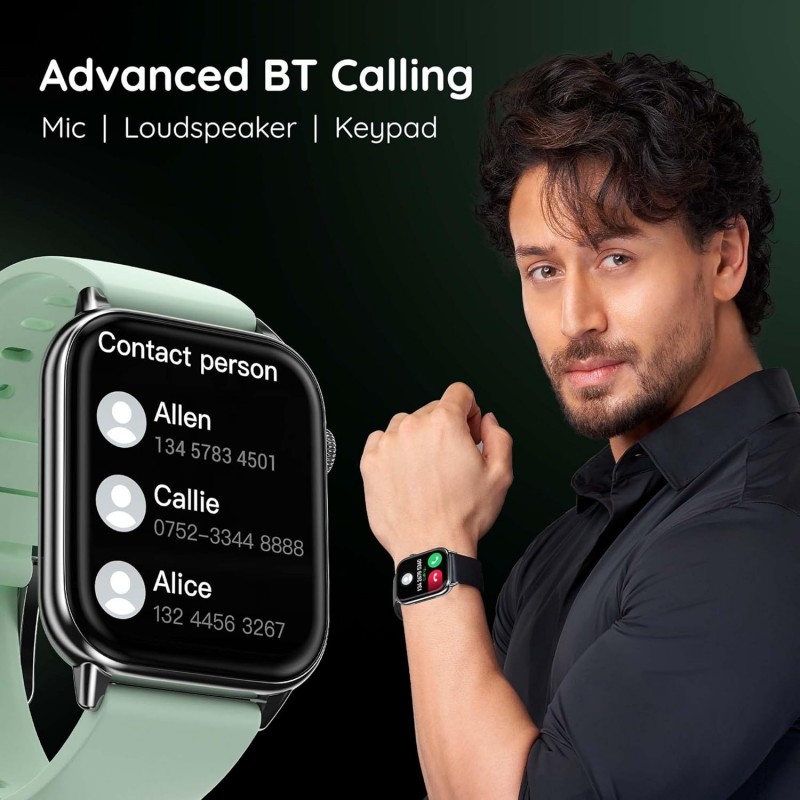 Pebble Orion Smart Watches for men & Women| 1.91" High Resolution Curved Display|Ultra Thin Dial|BT Calling|24 Hour Health Rate checking|Temp, SoP2, Heart Rate|Pincode Locking System| Mint Green Pebble Orion Smart Watches for men & Women| 1.91" High Resolution Curved Display|Ultra Thin Dial|BT Calling|24 Hour Health Rate checking|Temp, SoP2, Heart Rate|Pincode Locking System| Mint Green