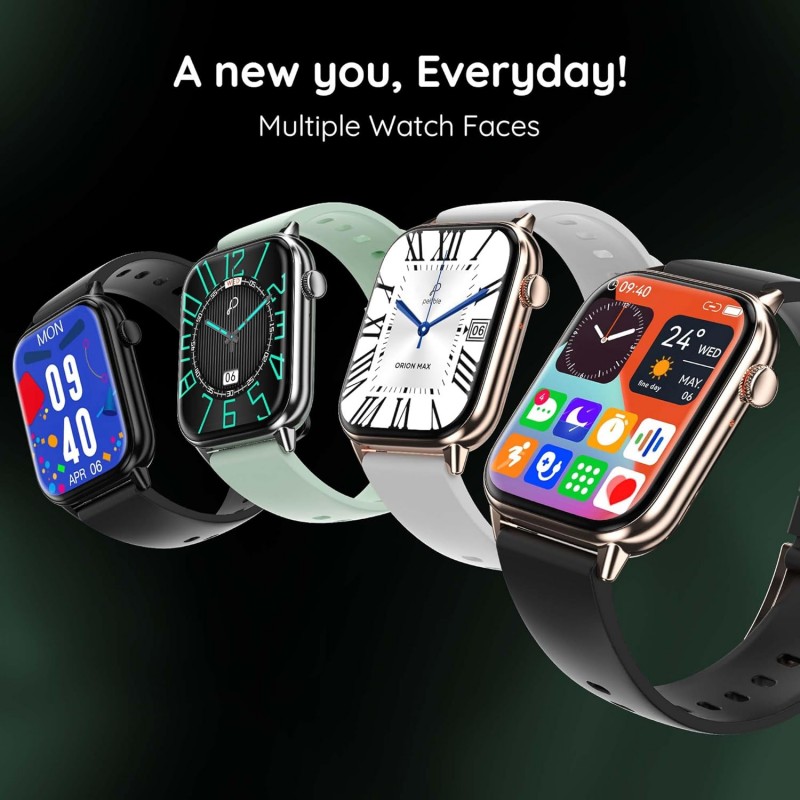 Pebble Orion Smart Watches for men & Women| 1.91" High Resolution Curved Display|Ultra Thin Dial|BT Calling|24 Hour Health Rate checking|Temp, SoP2, Heart Rate|Pincode Locking System| Mint Green Pebble Orion Smart Watches for men & Women| 1.91" High Resolution Curved Display|Ultra Thin Dial|BT Calling|24 Hour Health Rate checking|Temp, SoP2, Heart Rate|Pincode Locking System| Mint Green