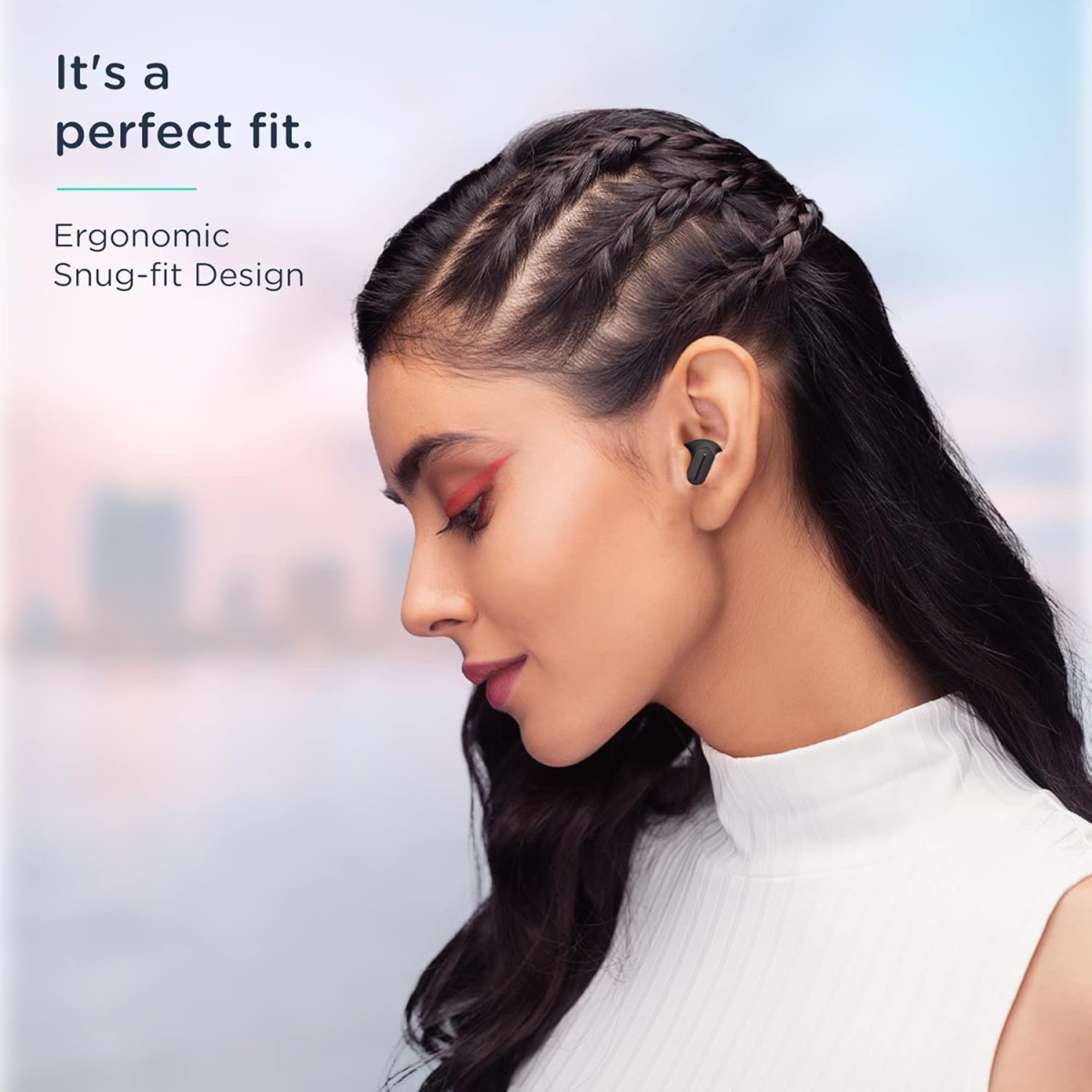 Pebble True Wireless Nano Pods with ENC (White)