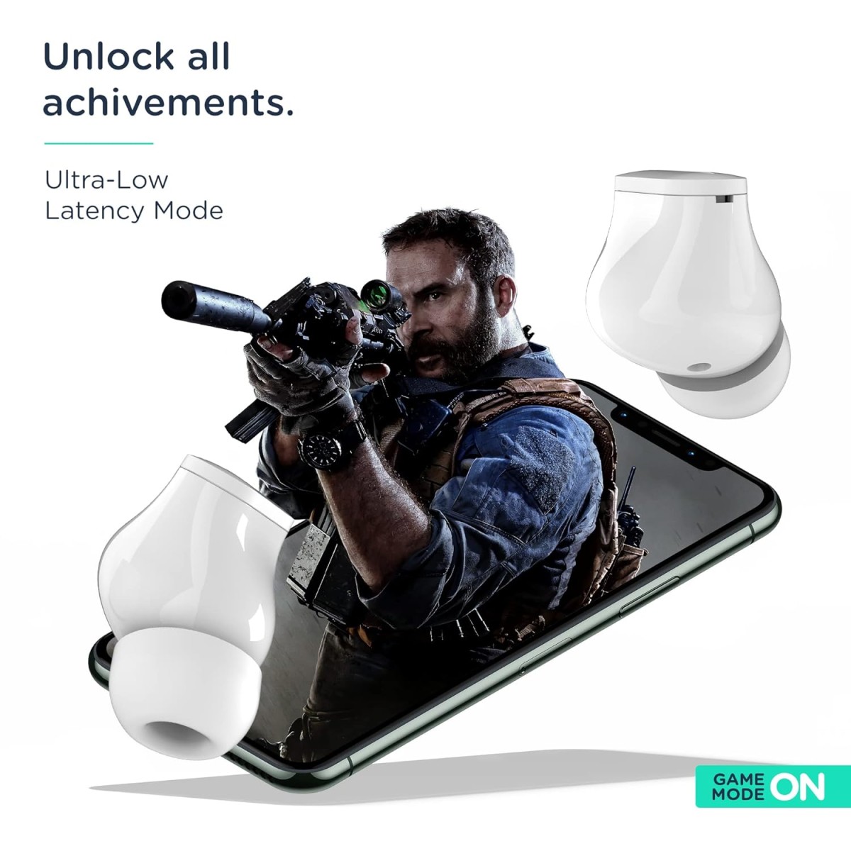 Pebble True Wireless Nano Pods with ENC (White)