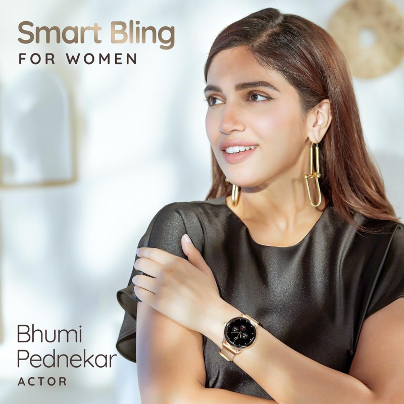 Pebble Vienna 1.27" HD Display, BT Calling Smart Watch for Women, Diamond Cut Design, Female Health Monitoring, Heart Rate Monitoring, Sleep Monitoring, Multipl Sports Mode, 200 mah Pebble Vienna 1.27" HD Display, BT Calling Smart Watch for Women, Diamond Cut Design, Female Health Monitoring, Heart Rate Monitoring, Sleep Monitoring, Multipl Sports Mode, 200 mah