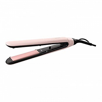 Philips Advanced KeraShine Straightener BHS378/10 | ThermoProtect Technology with 6 LED Temp Setting | Frizz-Free Shiny Smooth Hair (Pink)