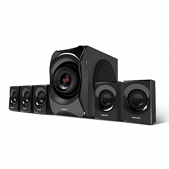 Philips Audio SPA5128B 5.1 CH 40W Bluetooth Multimedia Speakers (Black)