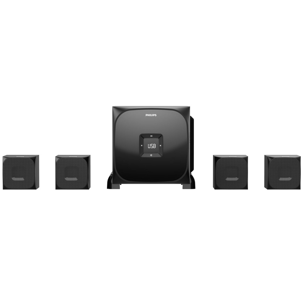 Philips Audio SPA8170B 4.1Ch 100W Bluetooth Multimedia Speaker with Rich Bass, Multi-Connectivity Option with Supporting USB, Optical, Aux-in for Easy Connection (Black) Philips Audio SPA8170B 4.1Ch 100W Bluetooth Multimedia Speaker with Rich Bass, Multi-Connectivity Option with Supporting USB, Optical, Aux-in for Easy Connection (Black)