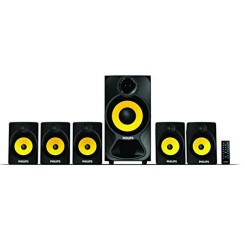 Philips Audios Heart Beat SPA-3800B 5.1 Channel Home Theater System (Black/Yellow) Philips Audios Heart Beat SPA-3800B 5.1 Channel Home Theater System (Black/Yellow)