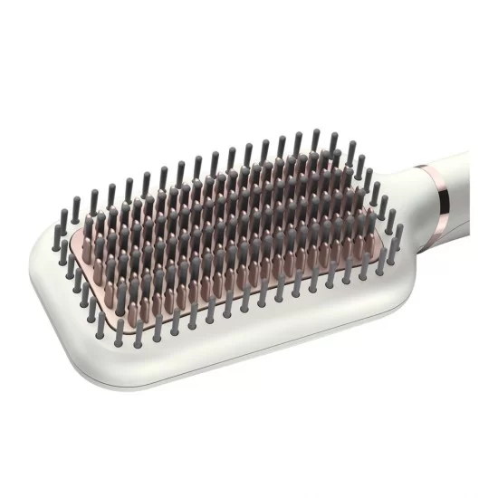 Philips Advanced BHH880/50 Hair Straightening Brush with ThermoProtect Technology, Argan Oil Infusion