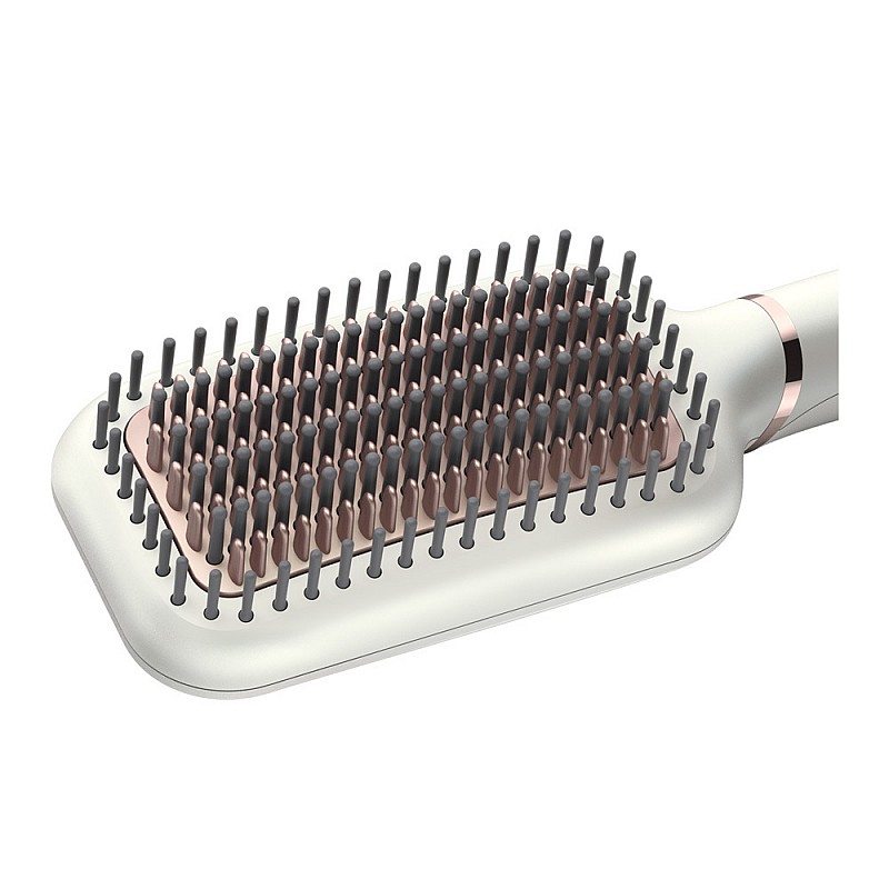 Philips Advanced BHH880/50 Hair Straightening Brush with ThermoProtect Technology, Argan Oil Infusion