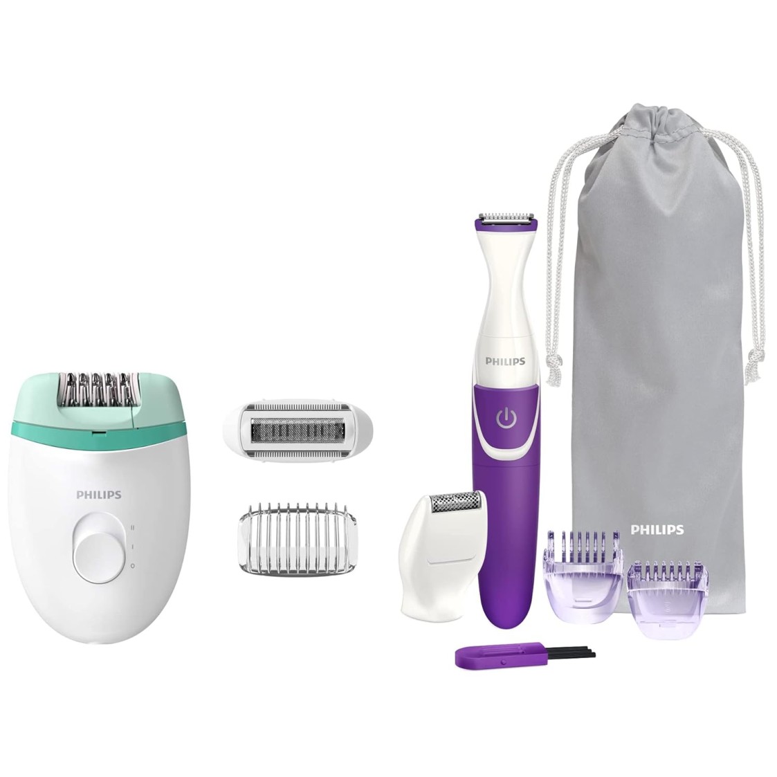 Philips BRE245/00 Corded Compact Epilator (2 in 1 - shaver and epilator) for gentle hair removal at home