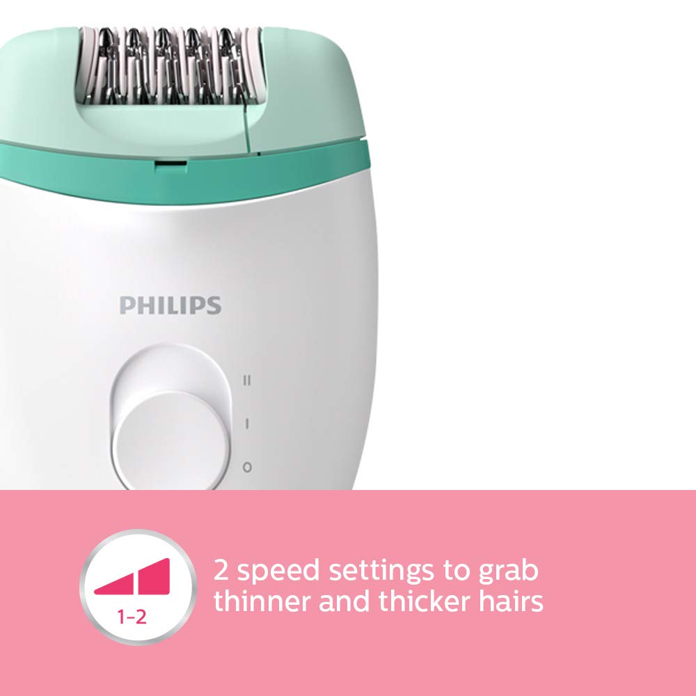 Philips BRE245/00 Corded Compact Epilator (2 in 1 - shaver and epilator) for gentle hair removal at home