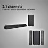 Philips Convertible Soundbar MMS8085B, 2.1 Channel with Multipoint-Connectivity Option, USB in, Bluetooth Connectivity 80 Watt, Superior Sound, Rich bass (Black)