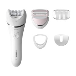 Philips Cordless Epilator– All-Rounder for Face and Body Hair Removal (White)