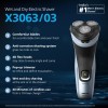 Philips Electric Shaver For Men, Skinprotect Technology, Wet And Dry Shave, 3D Floating Heads, 27 Self Sharpening Blades, Pop-Up Trimmer, Cordless, Waterproof X3063/03 (New Model), Blue Philips Electric Shaver For Men, Skinprotect Technology, Wet And Dry Shave, 3D Floating Heads, 27 Self Sharpening Blades, Pop-Up Trimmer, Cordless, Waterproof X3063/03 (New Model), Blue
