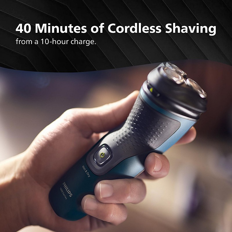 Philips Electric Shaver for Men, Wet and Dry Shave, 3D Floating Heads, 27 Self Sharpening Blades, Cordless, Waterproof S1151/03 (New Model)