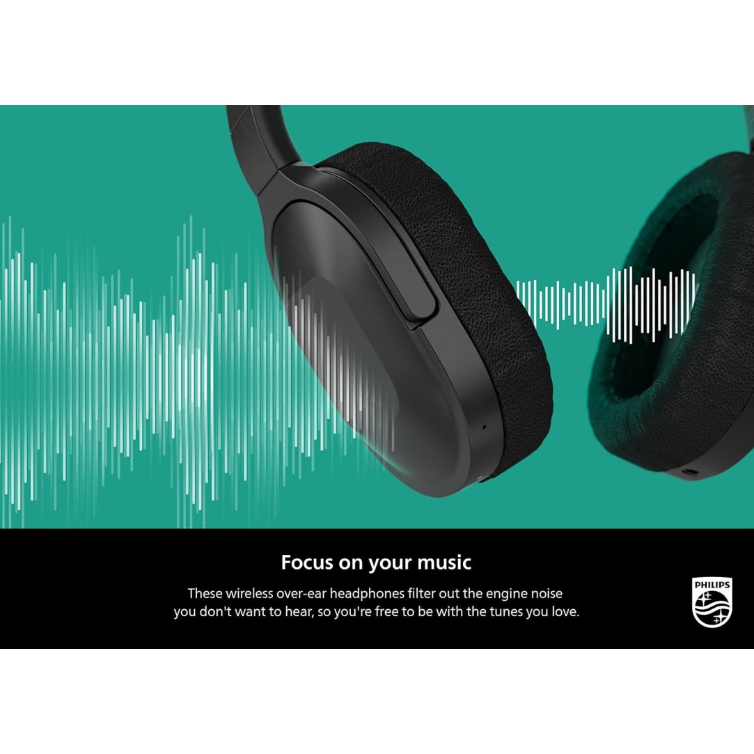 Philips H6506 On-Ear Wireless Headphones with Active Noise Canceling (ANC) and Multipoint Bluetooth Connection, TAH6506BK Philips H6506 On-Ear Wireless Headphones with Active Noise Canceling (ANC) and Multipoint Bluetooth Connection, TAH6506BK