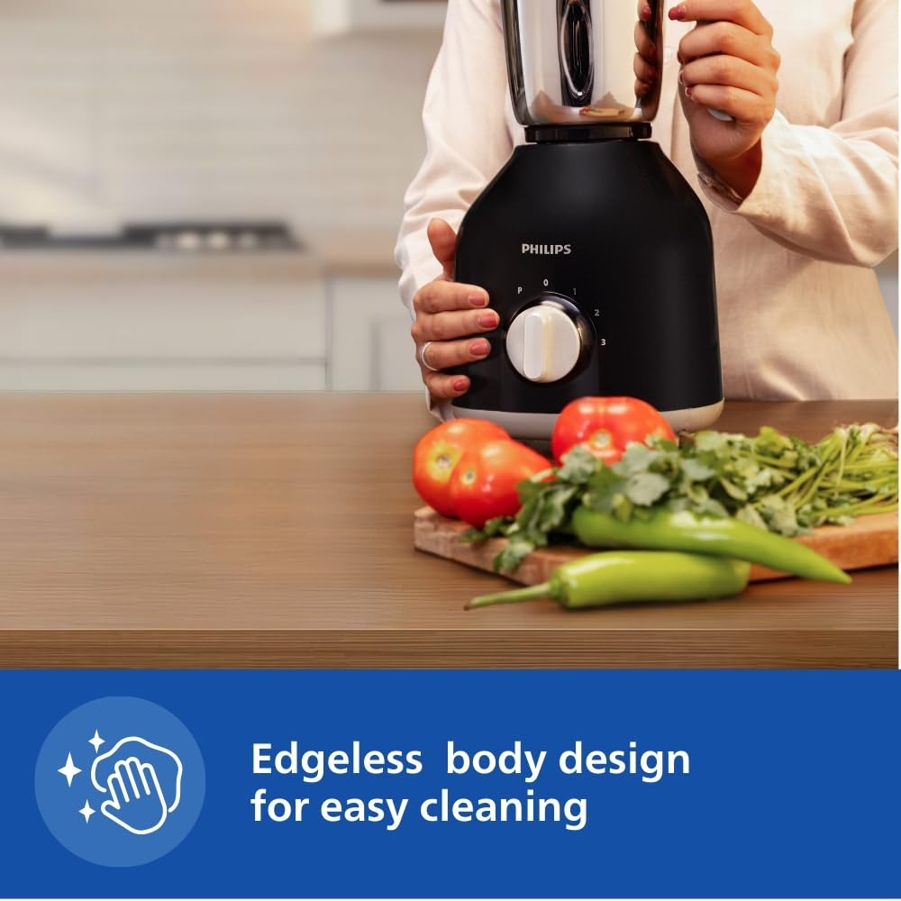 Philips HL7756/00 Mixer Grinder with 10-year warranty on product registration , 750W, 3 Jars (Black)