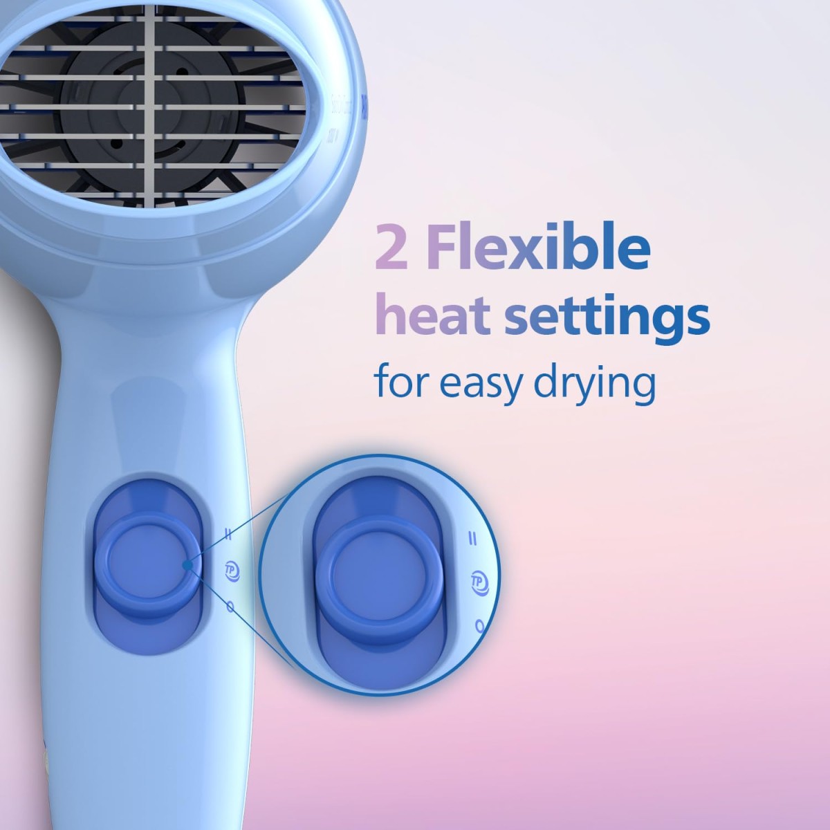 Philips India's No.1 Hair Styling Brand -Hair Dryer 1000W |Blow Dry for Men & Women | 2 Heat Settings| ThermoProtect tech |Travel-Friendly, Quick Dry, Frizz Control | For Indian Hair | HP8100/60 Blue Philips India's No.1 Hair Styling Brand -Hair Dryer 1000W |Blow Dry for Men & Women | 2 Heat Settings| ThermoProtect tech |Travel-Friendly, Quick Dry, Frizz Control | For Indian Hair | HP8100/60 Blue