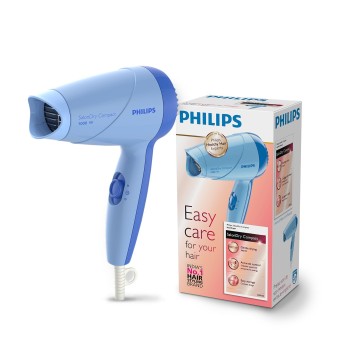 Philips India's No.1 Hair Styling Brand -Hair Dryer 1000W |Blow Dry for Men & Women | 2 Heat Settings| ThermoProtect tech |Travel-Friendly, Quick Dry, Frizz Control | For Indian Hair | HP8100/60 Blue Philips India's No.1 Hair Styling Brand -Hair Dryer 1000W |Blow Dry for Men & Women | 2 Heat Settings| ThermoProtect tech |Travel-Friendly, Quick Dry, Frizz Control | For Indian Hair | HP8100/60 Blue