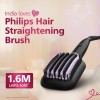 Philips India's No.1 Hair Styling Brand -Hair Straightener Brush, Naturally Straight in 5 Mins,5X Less Frizz,SilkProtect Keratin Tech,Triple Bristle Fast 50s Heatup,Scalp Protect,For Indian Hair,BHH880 Philips India's No.1 Hair Styling Brand -Hair Straightener Brush, Naturally Straight in 5 Mins,5X Less Frizz,SilkProtect Keratin Tech,Triple Bristle Fast 50s Heatup,Scalp Protect,For Indian Hair,BHH880