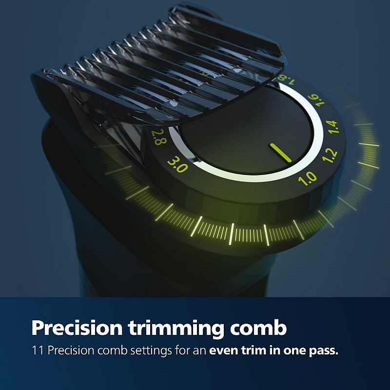 Philips India's No.1 Men's Trimmer | Patented Twin Trim Blades I Precision Trimming | 13-in-1 Modern Man Kit - Face, Body & Private Parts I 3 Year Warranty I 120 min runtime I 5 min Quick Charge MG7920/65