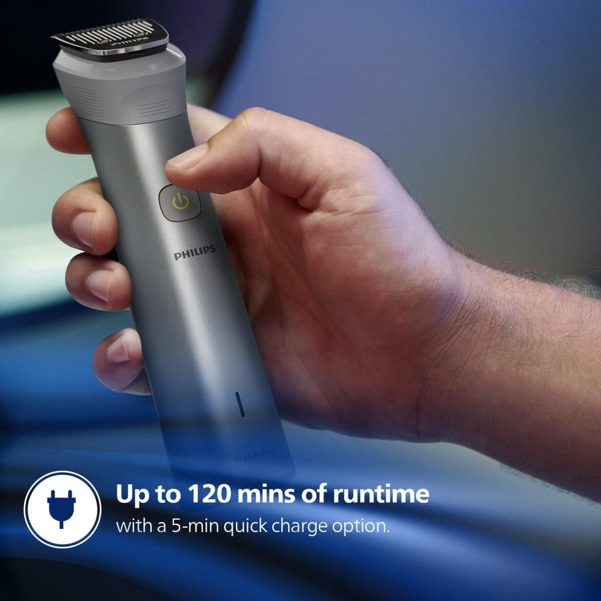 Philips India's No.1 Men's Trimmer | Skin Safe Grooming I 13-in-1 Essential Body Kit - Body, Face & Private Parts I 3 Year Warranty I 120 min runtime I 5 min Quick Charge MG5930/65