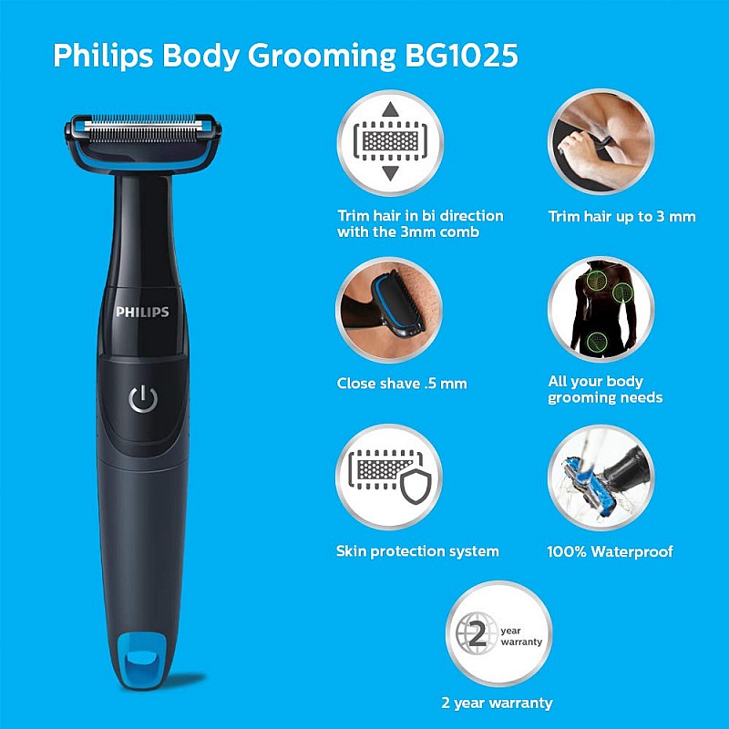 Philips MG5740/15, 12-in-1, Face, Hair and Body Multi Grooming Kit, Dual Cut Blades for Maximum Precision (Silver)