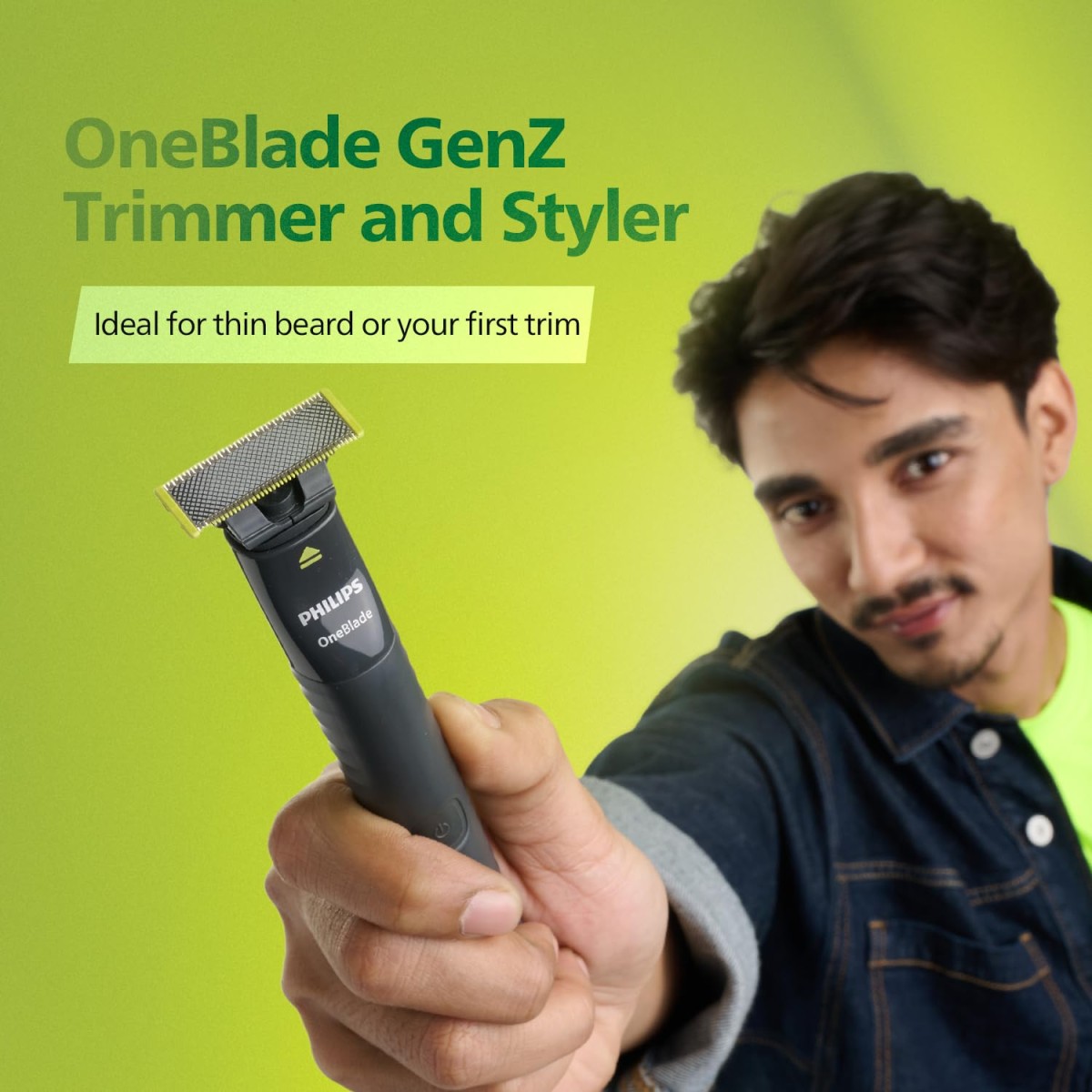 Philips One Blade Face Hybrid Trimmer & Shaver For Men|Best Zero Trim For Face|No Skin Irritation As Blade Never Touches Skin|Dual Protection Technology|Designed For Genz|2Year Warranty-Qp1424/10 Philips One Blade Face Hybrid Trimmer & Shaver For Men|Best Zero Trim For Face|No Skin Irritation As Blade Never Touches Skin|Dual Protection Technology|Designed For Genz|2Year Warranty-Qp1424/10